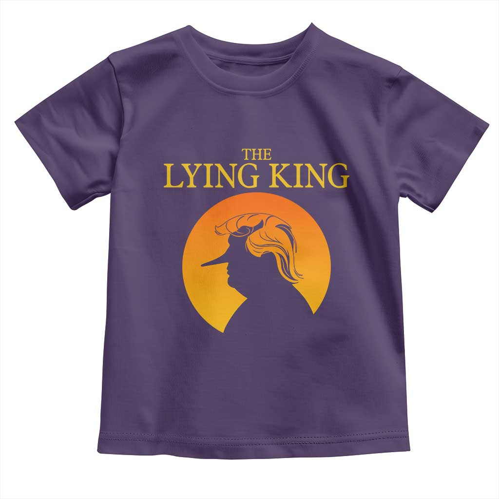 Funny The Lying King Long Nose Silhouette Toddler T Shirt Vintage Political Satire Statement Gift