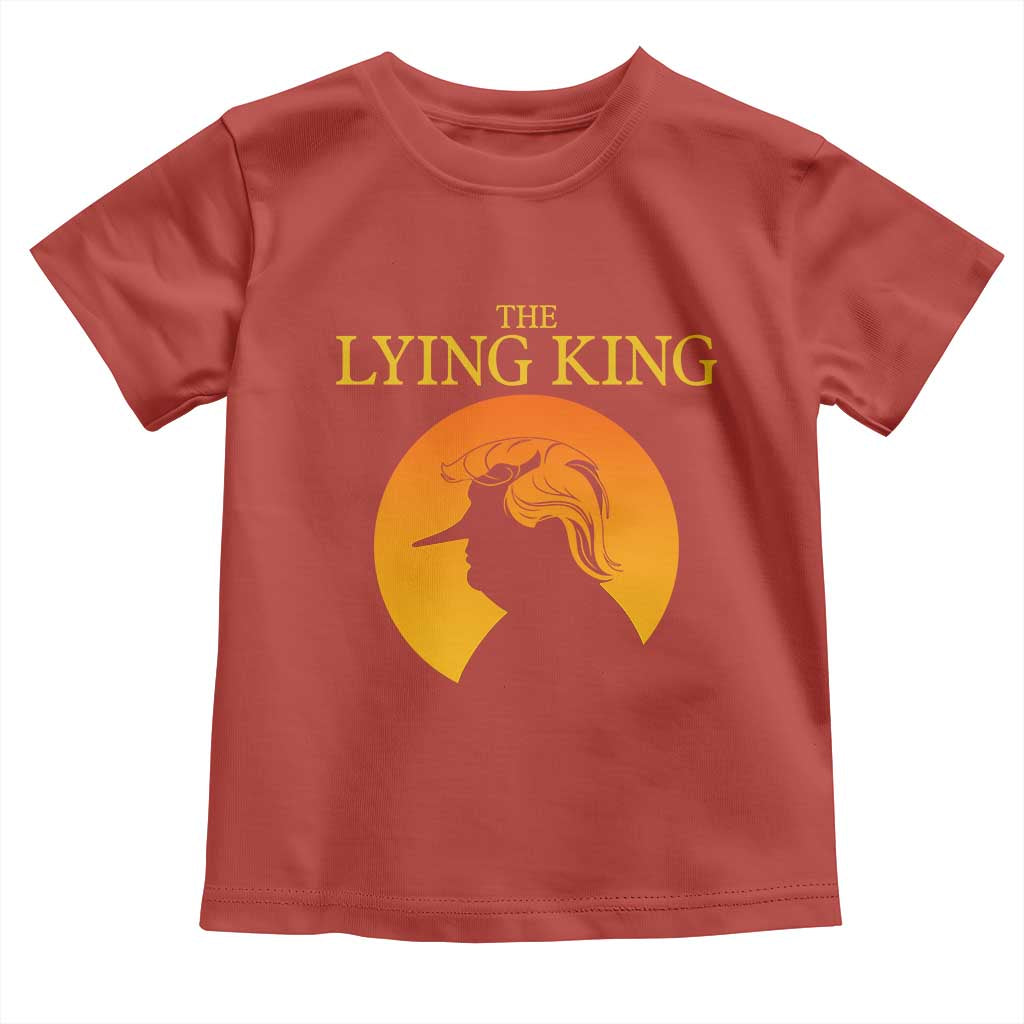 Funny The Lying King Long Nose Silhouette Toddler T Shirt Vintage Political Satire Statement Gift