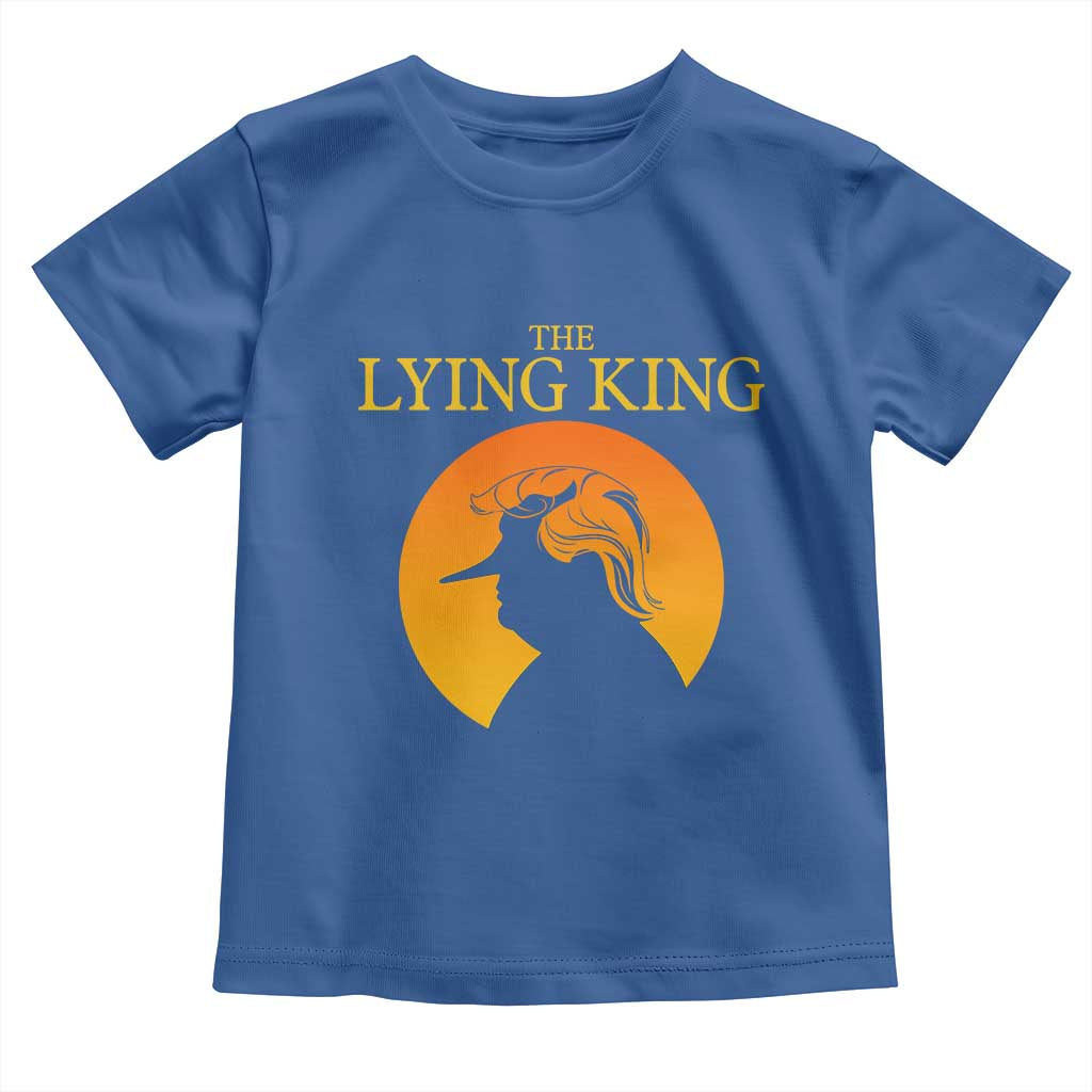 Funny The Lying King Long Nose Silhouette Toddler T Shirt Vintage Political Satire Statement Gift