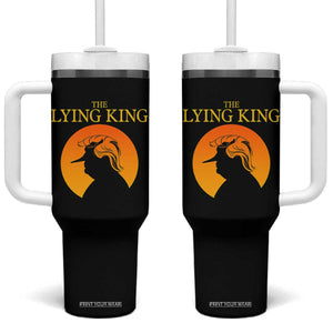 Funny The Lying King Long Nose Silhouette Tumbler With Handle Vintage Political Satire Statement Gift TS12 One Size: 40 oz Black Print Your Wear