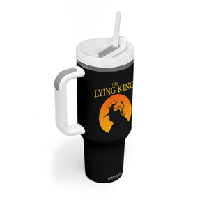 Funny The Lying King Long Nose Silhouette Tumbler With Handle Vintage Political Satire Statement Gift TS12 Print Your Wear