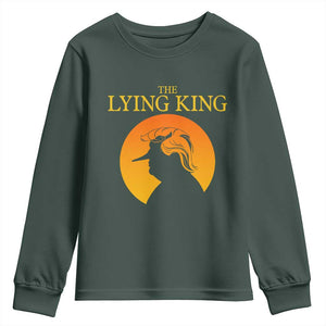 Funny The Lying King Long Nose Silhouette Youth Sweatshirt Vintage Political Satire Statement Gift