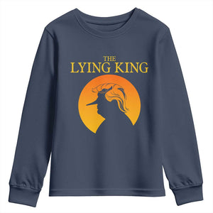 Funny The Lying King Long Nose Silhouette Youth Sweatshirt Vintage Political Satire Statement Gift