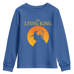 Funny The Lying King Long Nose Silhouette Youth Sweatshirt Vintage Political Satire Statement Gift