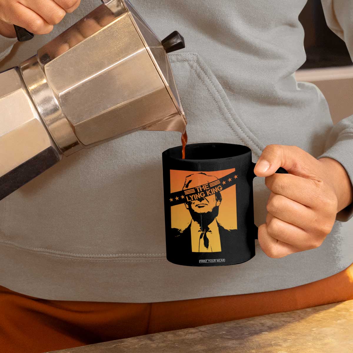 The Lying King Political Satire Coffee Mug Funny Bold Sarcastic Statement Gift TS12 Print Your Wear