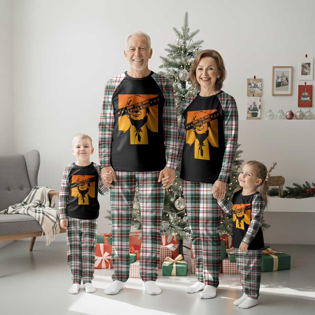 The Lying King Political Satire Plaid Pajama Set Funny Bold Sarcastic Statement Gift