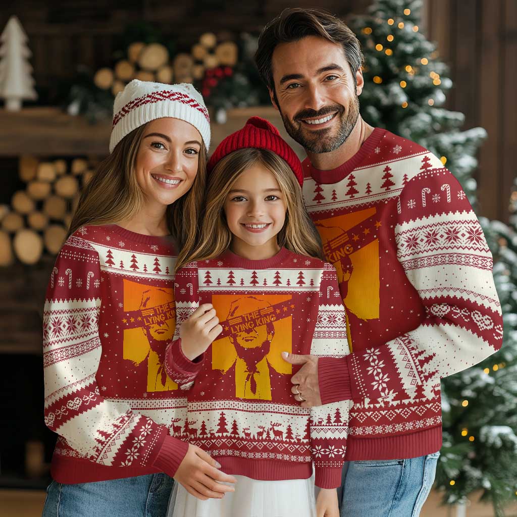 The Lying King Political Satire Ugly Christmas Sweater Funny Bold Sarcastic Statement Gift