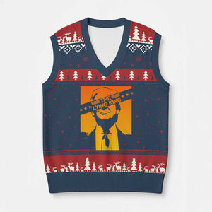 The Lying King Political Satire V-Neck Knit Sweater Vest Funny Bold Sarcastic Statement Gift