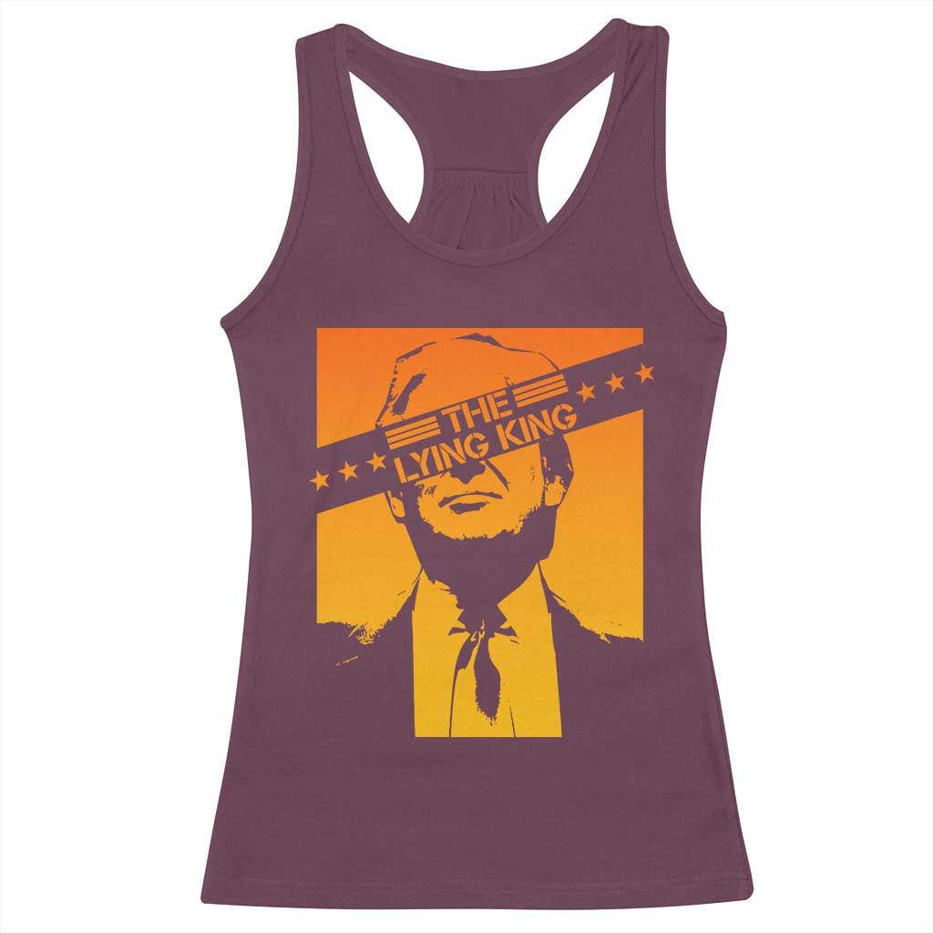 The Lying King Political Satire Racerback Tank Top Funny Bold Sarcastic Statement Gift