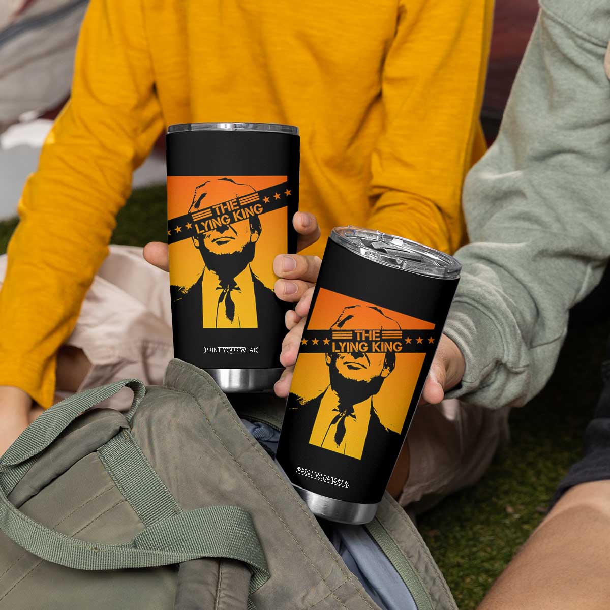 The Lying King Political Satire Tumbler Cup Funny Bold Sarcastic Statement Gift TS12 Print Your Wear