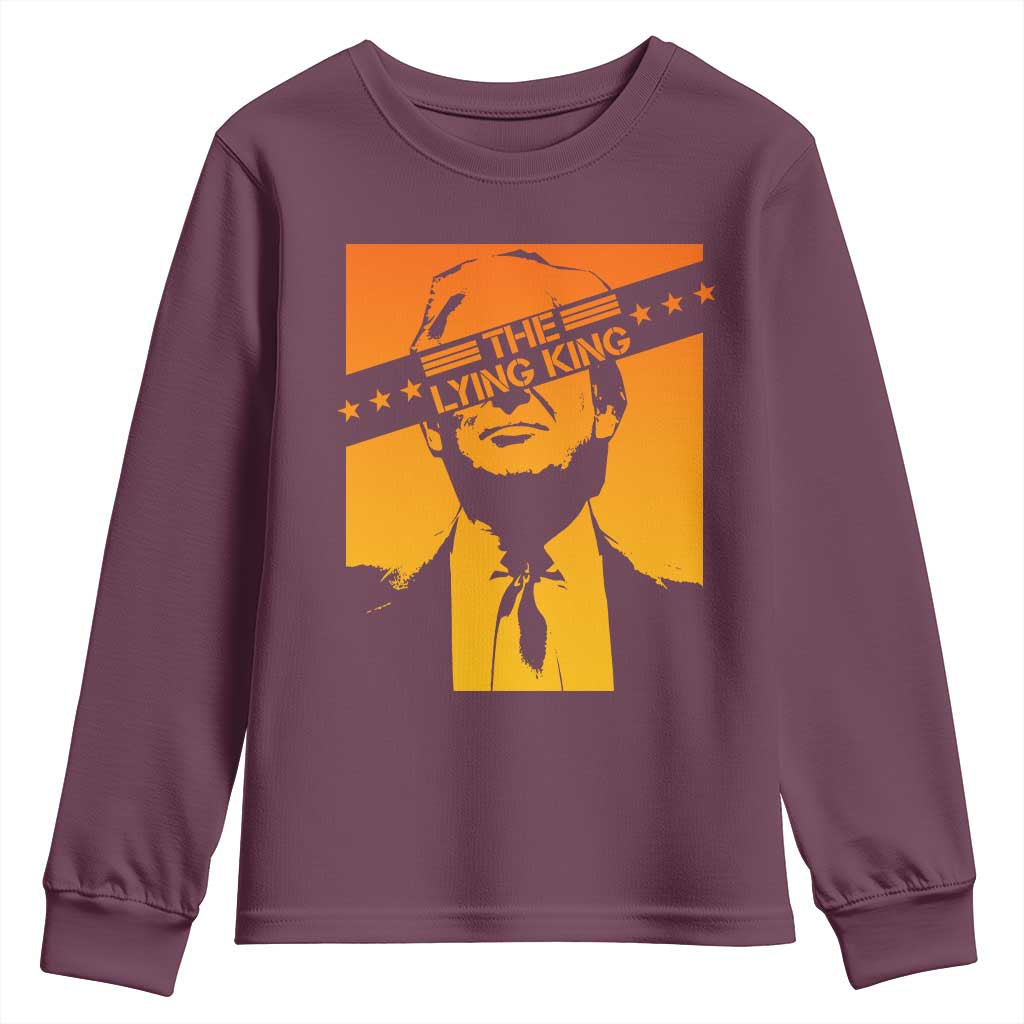 The Lying King Political Satire Youth Sweatshirt Funny Bold Sarcastic Statement Gift