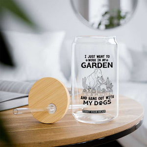 I Just Want To Garden And Hangout With My Dog Glass Can Gardener Gift TS12 Print Your Wear