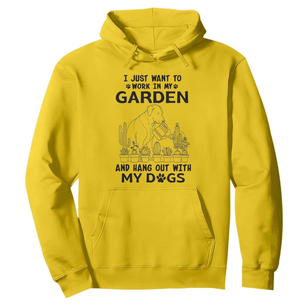 I Just Want To Garden And Hangout With My Dog Hoodie Gardener Gift TS12 Daisy Print Your Wear
