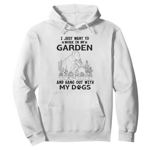I Just Want To Garden And Hangout With My Dog Hoodie Gardener Gift TS12 White Print Your Wear