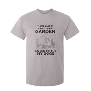 I Just Want To Garden And Hangout With My Dog T Shirt For Kid Gardener Gift TS12 Ice Gray Print Your Wear
