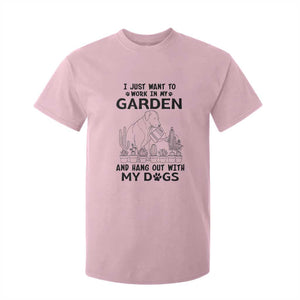 I Just Want To Garden And Hangout With My Dog T Shirt For Kid Gardener Gift TS12 Light Pink Print Your Wear