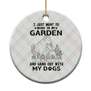 I Just Want To Garden And Hangout With My Dog Ceramic Ornament Gardener Gift TS12 1pc Christmas Plaid Print Your Wear