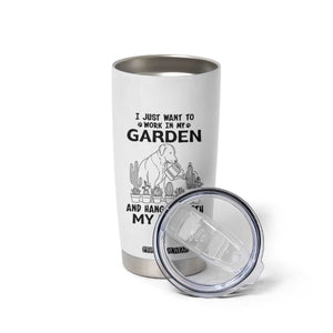 I Just Want To Garden And Hangout With My Dog Tumbler Cup Gardener Gift TS12 Print Your Wear