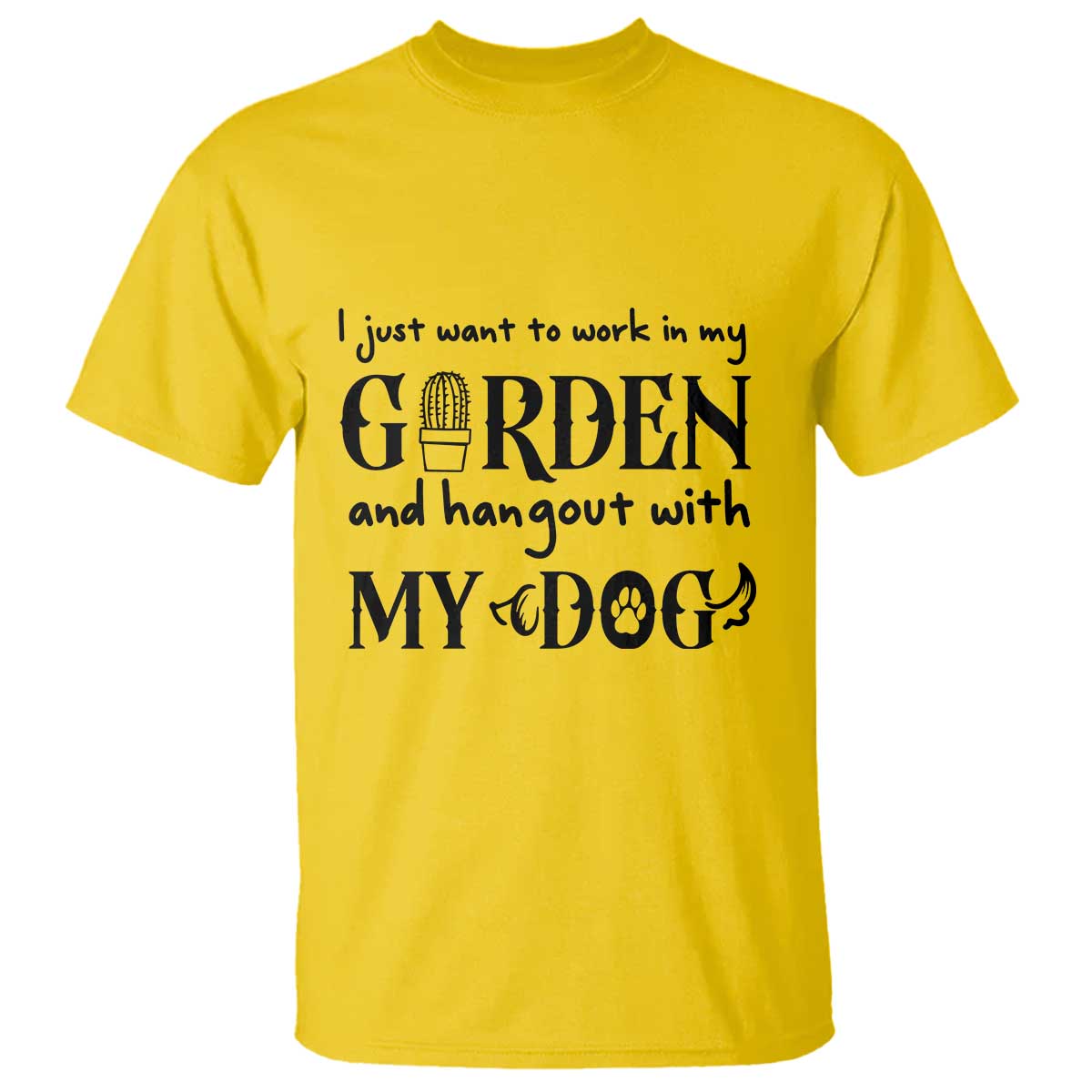 Gardener Dog Lover Gift T Shirt I Just Want To Garden And Hangout With My Dog TS12 Daisy Print Your Wear