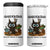 Gardening Because Murder Is Wrong 4 in 1 Can Cooler Tumbler Funny Black Cat Gardener Gift - Print Your Wear
