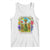 Funny Gardening Because Murder Is Wrong Tank Top Garden Girl Floral Tarot Graphic TS12 White Print Your Wear