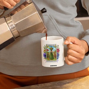 Funny Gardening Because Murder Is Wrong Coffee Mug Garden Girl Floral Tarot Graphic TS12 Print Your Wear