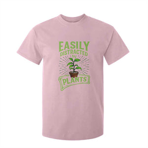 Easily Distracted By Plants T Shirt For Kid Funny Gardening Lover Gift TS12 Light Pink Print Your Wear