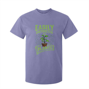 Easily Distracted By Plants T Shirt For Kid Funny Gardening Lover Gift TS12 Violet Print Your Wear