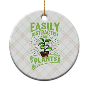 Easily Distracted By Plants Ceramic Ornament Funny Gardening Lover Gift TS12 1pc Christmas Plaid Print Your Wear
