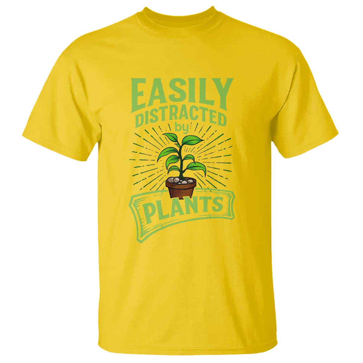 Easily Distracted By Plants T Shirt Funny Gardening Lover Gift TS12 Daisy Print Your Wear