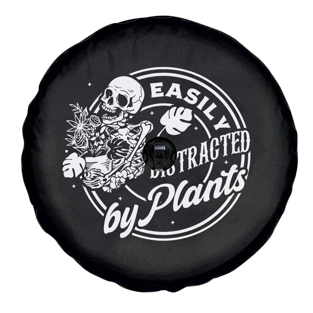 Easily Distracted By Plants Skeleton Spare Tire Cover Funny Gardener Plant Lover TS12 Print Your Wear