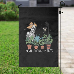 Skeleton Monstera Lover Garden Flag Never Enough Plants - Print Your Wear