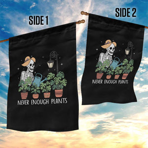 Skeleton Monstera Lover Garden Flag Never Enough Plants - Print Your Wear