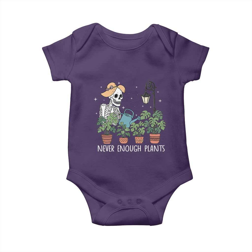 Skeleton Monstera Lover Baby Onesie Never Enough Plants TS12 Purple Print Your Wear