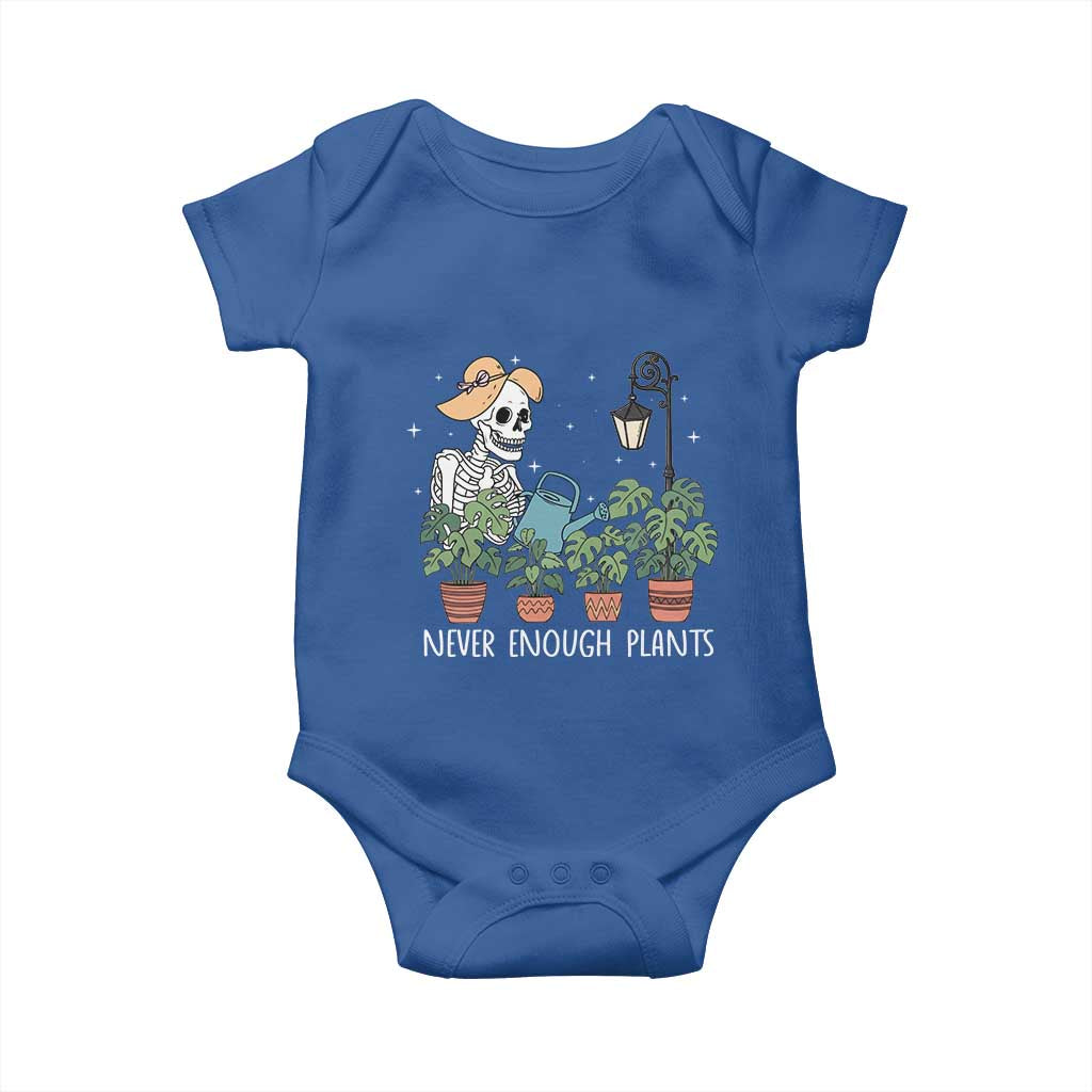 Skeleton Monstera Lover Baby Onesie Never Enough Plants TS12 Royal Blue Print Your Wear
