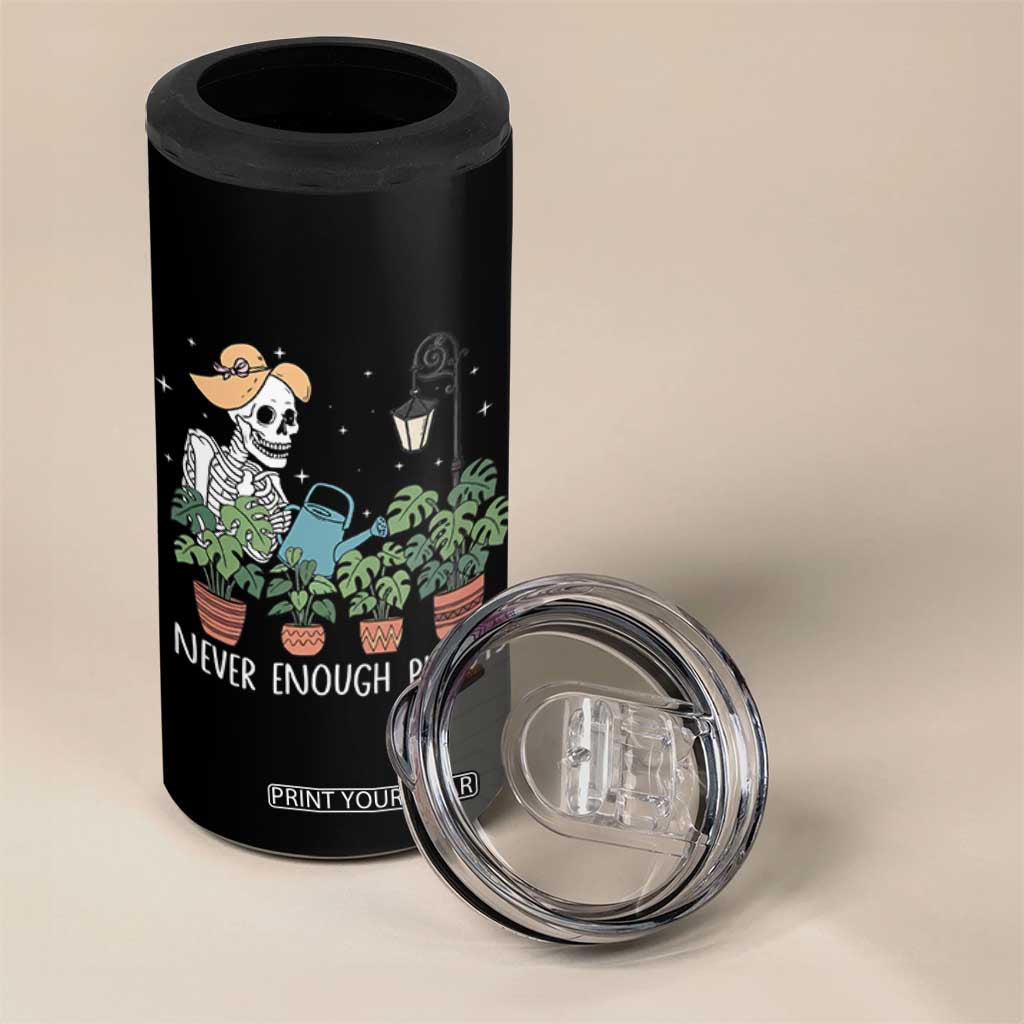Skeleton Monstera Lover 4 in 1 Can Cooler Tumbler Never Enough Plants TS12 Print Your Wear