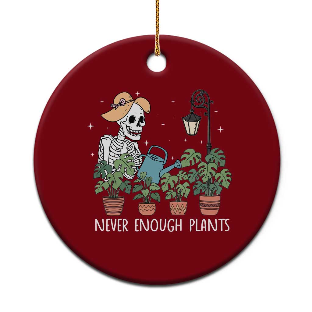 Skeleton Monstera Lover Ceramic Ornament Never Enough Plants TS12 1pc Red Print Your Wear