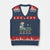 Skeleton Monstera Lover V-Neck Knit Sweater Vest Never Enough Plants TS12 Navy Red Print Your Wear