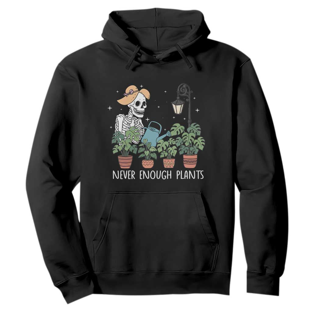 Skeleton Monstera Lover Hoodie Never Enough Plants TS12 Black Print Your Wear