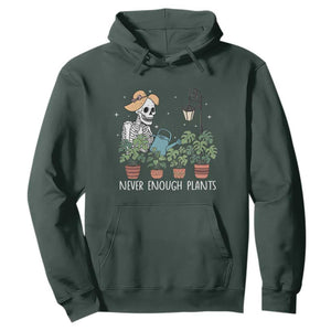 Skeleton Monstera Lover Hoodie Never Enough Plants TS12 Dark Forest Green Print Your Wear