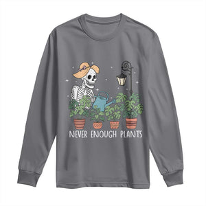 Skeleton Monstera Lover Long Sleeve Shirt Never Enough Plants TS12 Charcoal Print Your Wear