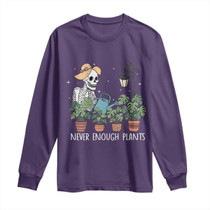 Skeleton Monstera Lover Long Sleeve Shirt Never Enough Plants TS12 Purple Print Your Wear