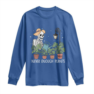 Skeleton Monstera Lover Long Sleeve Shirt Never Enough Plants TS12 Royal Blue Print Your Wear