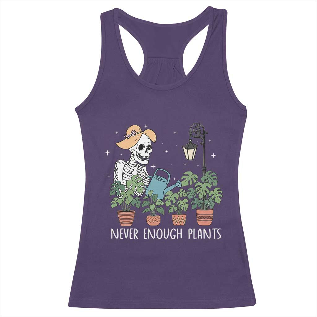 Skeleton Monstera Lover Racerback Tank Top Never Enough Plants TS12 Purple Print Your Wear