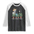 Skeleton Monstera Lover Raglan Shirt Never Enough Plants TS12 Black White Print Your Wear