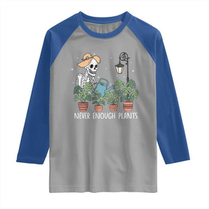 Skeleton Monstera Lover Raglan Shirt Never Enough Plants TS12 Sport Gray Royal Print Your Wear