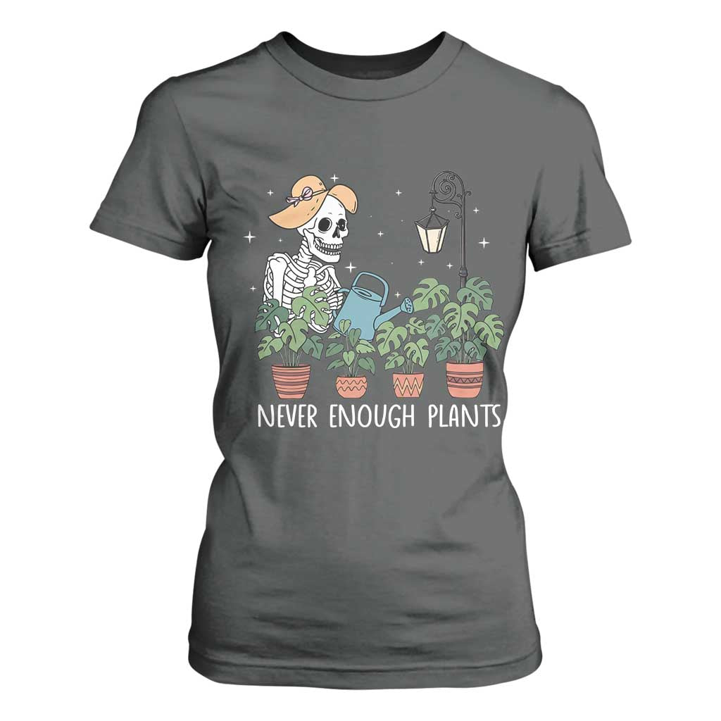 Skeleton Monstera Lover T Shirt For Women Never Enough Plants TS12 Dark Heather Print Your Wear