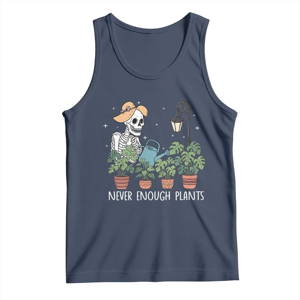 Skeleton Monstera Lover Tank Top Never Enough Plants TS12 Navy Print Your Wear