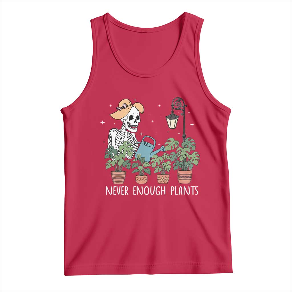 Skeleton Monstera Lover Tank Top Never Enough Plants TS12 Red Print Your Wear