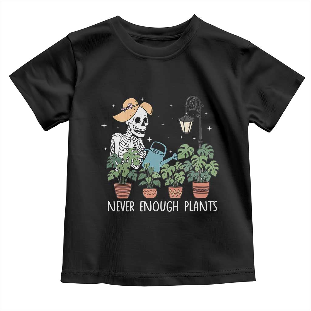 Skeleton Monstera Lover Toddler T Shirt Never Enough Plants TS12 Black Print Your Wear